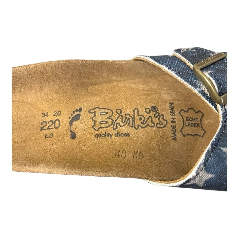 Birki’s by Birkenstock Madrid Sandals - Canvas Stars Navy - Size 34 (US 3 K/L3)